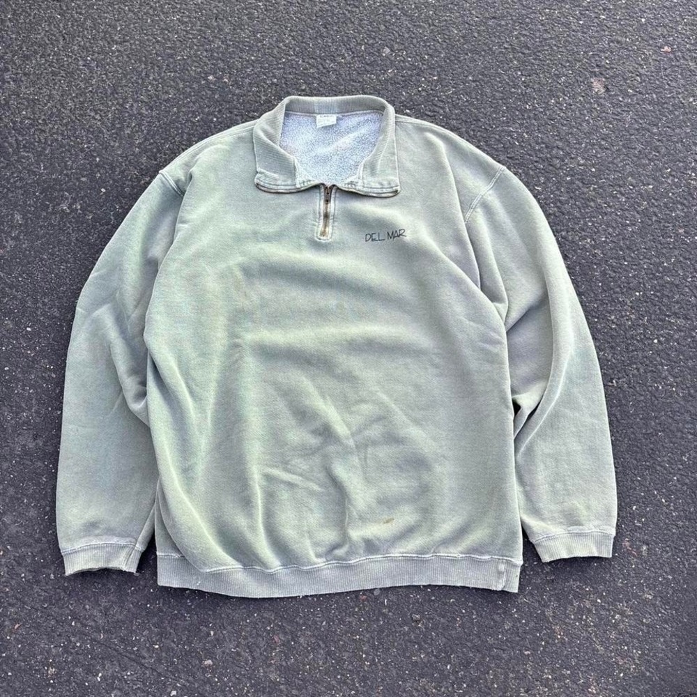 Vintage 90's Made in USA Del Mar Destination Quarter Zip Size XL